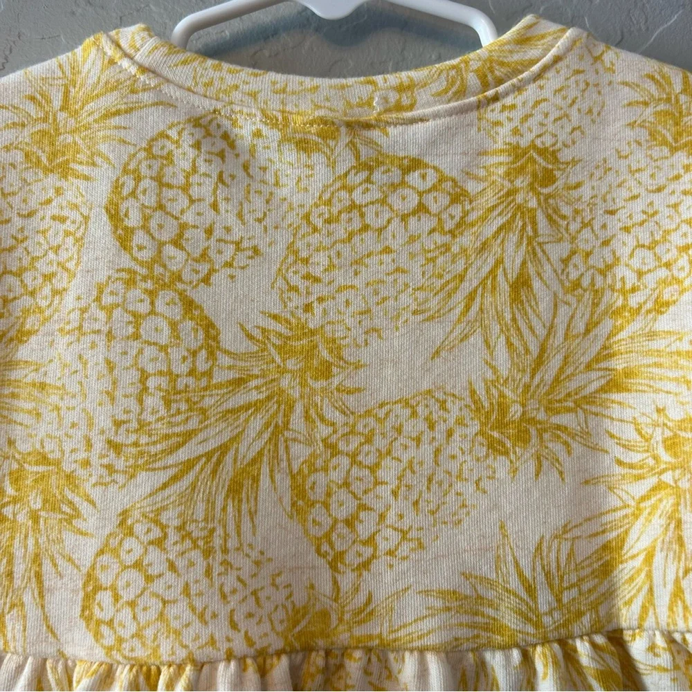 Old Navy yellow pineapple print short sleeve tunic top size 2T NEW